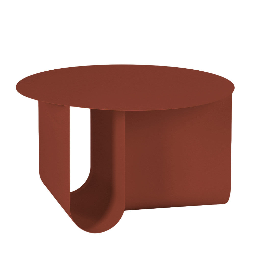 Blum - Round Coffee Table - Metal - Burgundy