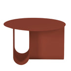 Blum - Round Coffee Table - Metal - Burgundy