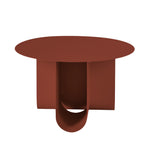 Blum - Round Coffee Table - Metal - Burgundy