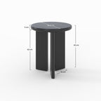 Néa - Round Black Wood Side Table