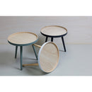 False - Table Basse Ronde Trépied - Bois clair