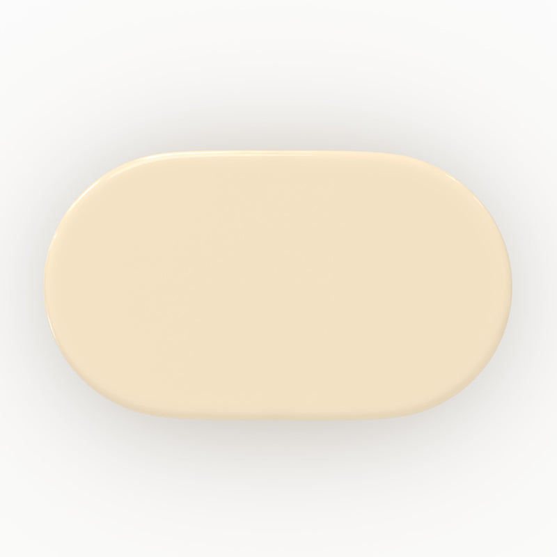 Table basse ovale Sia laquée blanche en MDF, 120 cm