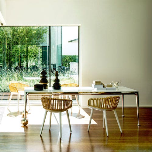 Mesa Big Will 290 X 125 Cm De Magis, Aluminio Pulido / Blanco