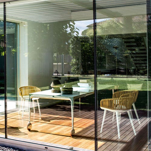Mesa Big Will 290 X 125 Cm De Magis, Aluminio Pulido / Blanco