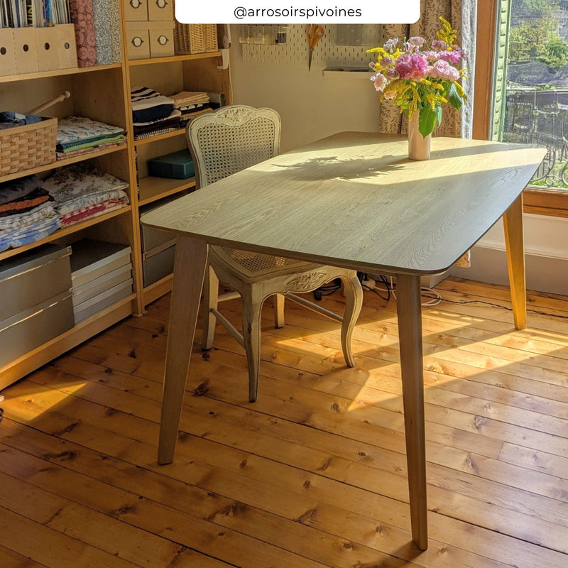 Table rectangulaire Oman 150 cm en bois clair 6 personnes