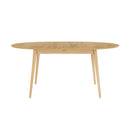 Table ovale Eddy 6/8 personnes extensible en bois clair 170/200 cm
