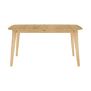 Table rectangulaire Oman 4/6 personnes extensible en bois clair 150/180 cm