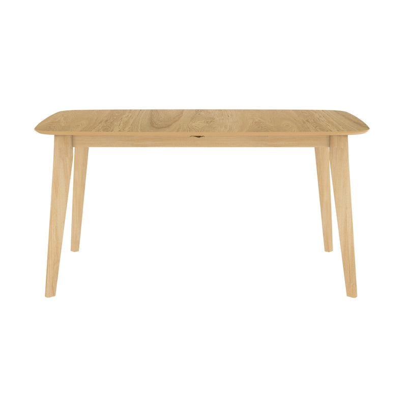 Table rectangulaire Oman 4/6 personnes extensible en bois clair 150/180 cm