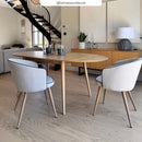 Table ovale Eddy 6/8 personnes extensible en bois clair 170/200 cm