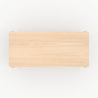 Irène - Mesa rectangular de chapa de fresno efecto blanqueado 6 plazas