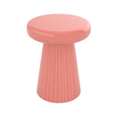 table d appoin ronde en metal rose adelie fond blanc