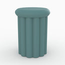 table d appoint aglae ronde en metal bleu