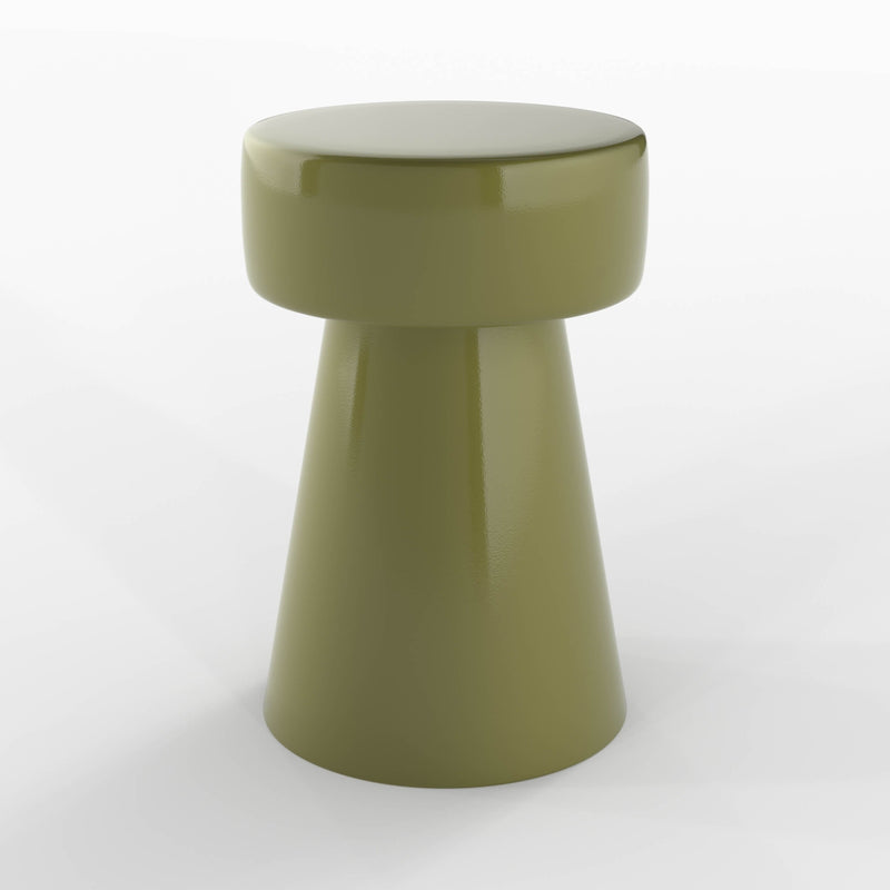 Table d'appoint Athéna en métal vert D30 cm