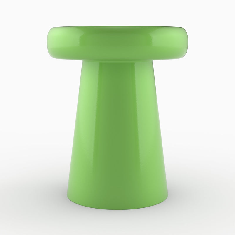 table d appoint en metal vert petant peps ronde anouk