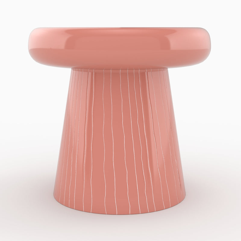 table d appoint felicie rose rayee blanche metal