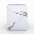 table d appoint lison en marbre blanc carre