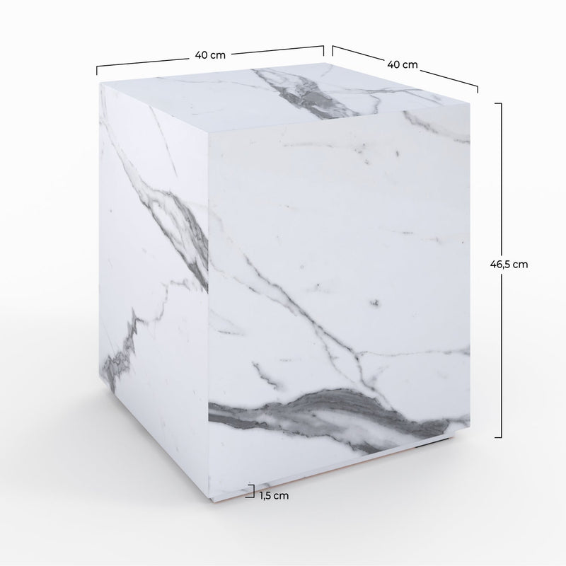 table d appoint lison marbre blanc