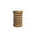 Tabouret Lewa en bois de suar D30 cm