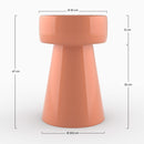 table d appoint orange terracotta metal athena