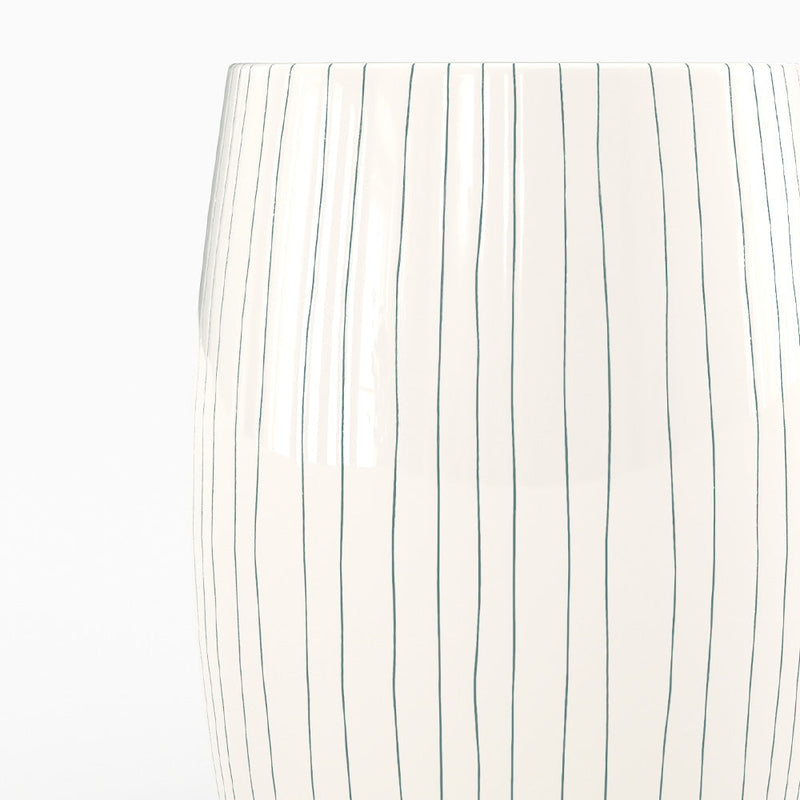 table d appoint ronde blanche rayee metal nello