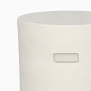 Table d'appoint ronde Santorini blanche en fibre d'argile effet béton