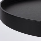 Yuri - Round Side Table, 45 cm - Wood and Metal - Black