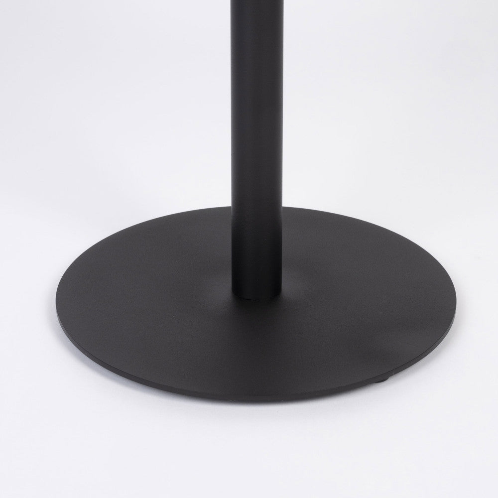 Yuri - Round Side Table, 45 cm - Wood and Metal - Black