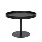 Yuri - Round Side Table 56 cm - Wood and Metal - Black