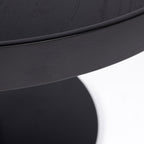 Yuri - Round Side Table 56 cm - Wood and Metal - Black
