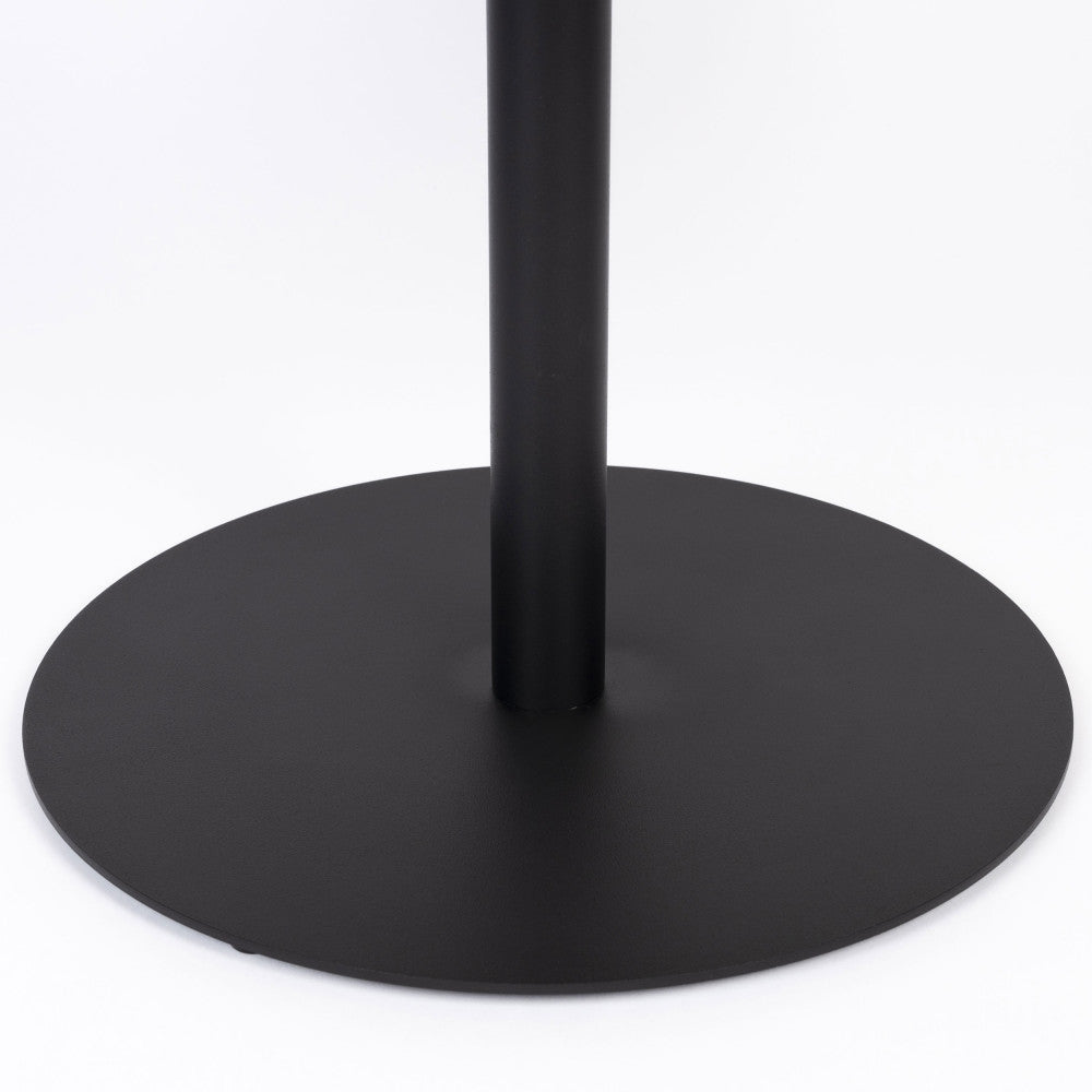Yuri - Round Side Table 56 cm - Wood and Metal - Black