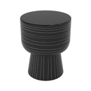 table d appoint ronde en metal noir zita fond blanc