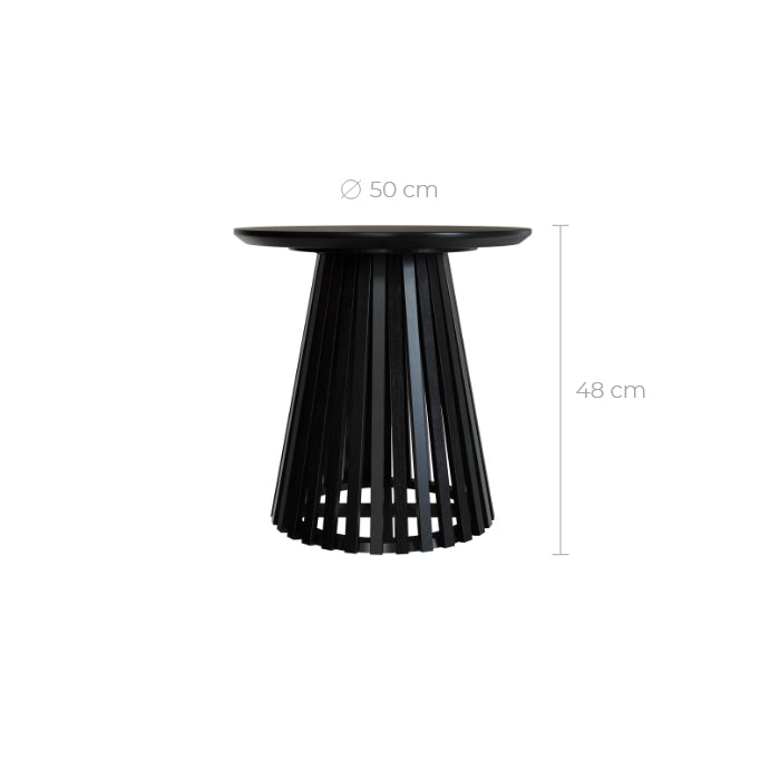 Table d'appoint Képès noire D50 cm