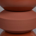 Apollo - Round Side Table - Metal - Terracotta