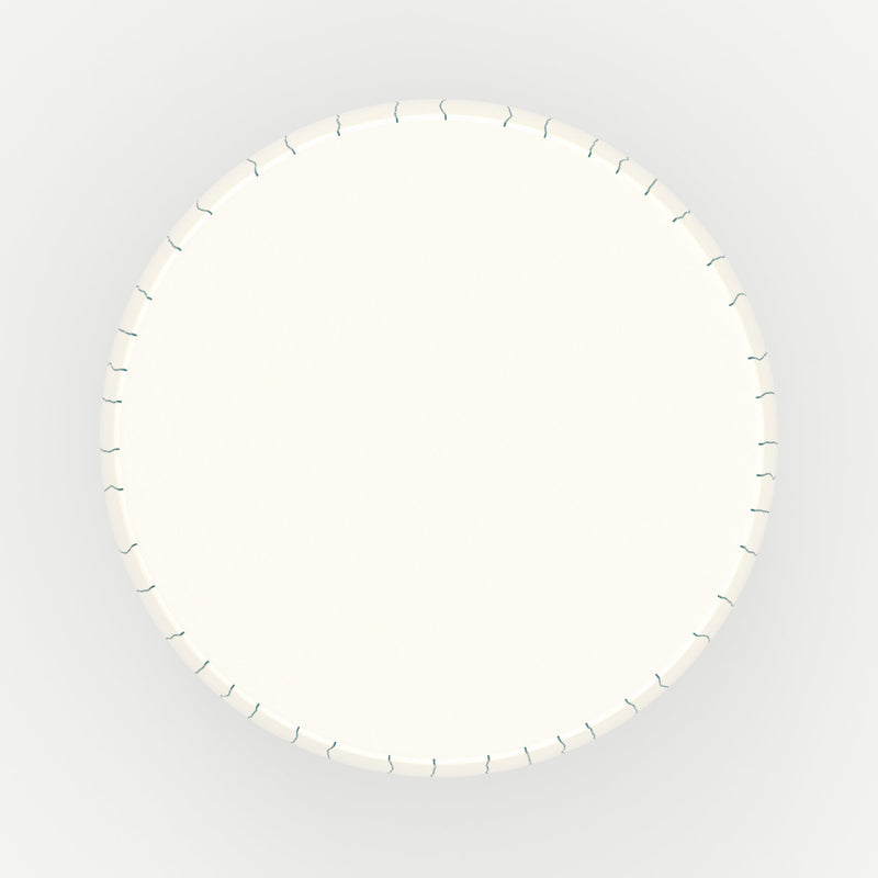 table d appoint ronde nello en metal blanc raye