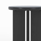 Néa - Round Black Wood Side Table