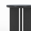 Table d'appoint Néa ronde en bois noir D40 cm