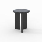 Néa - Round Black Wood Side Table