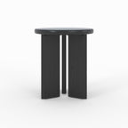 Néa - Round Black Wood Side Table