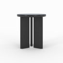 Table d'appoint Néa ronde en bois noir D40 cm