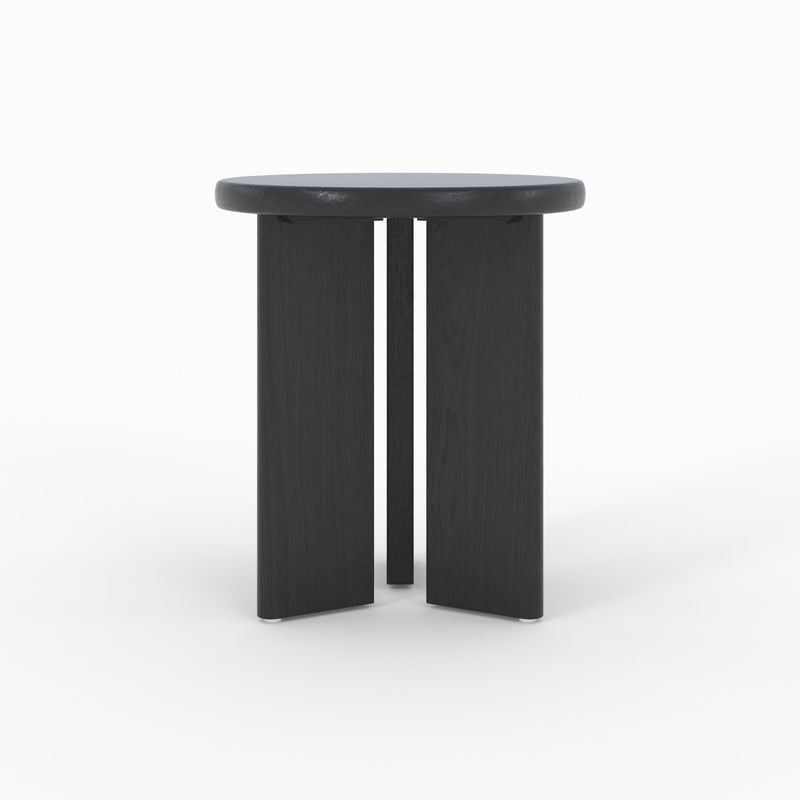 Table d'appoint Néa ronde en bois noir D40 cm