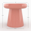 table d appoint rose rayee blanche en metal