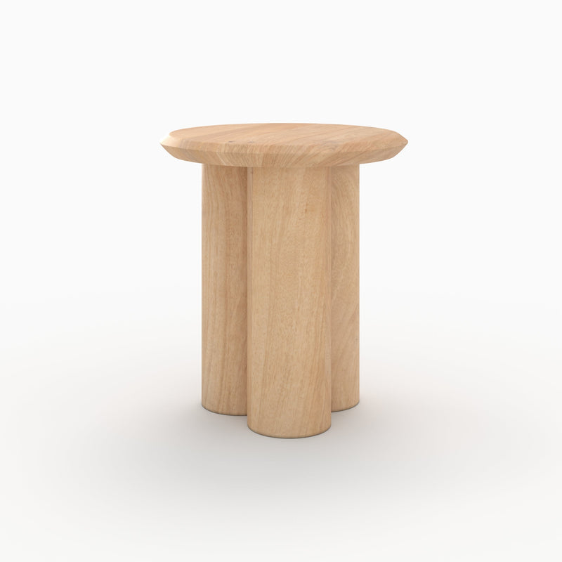 table d appoint sacha bois de manguier diametre 40 cm