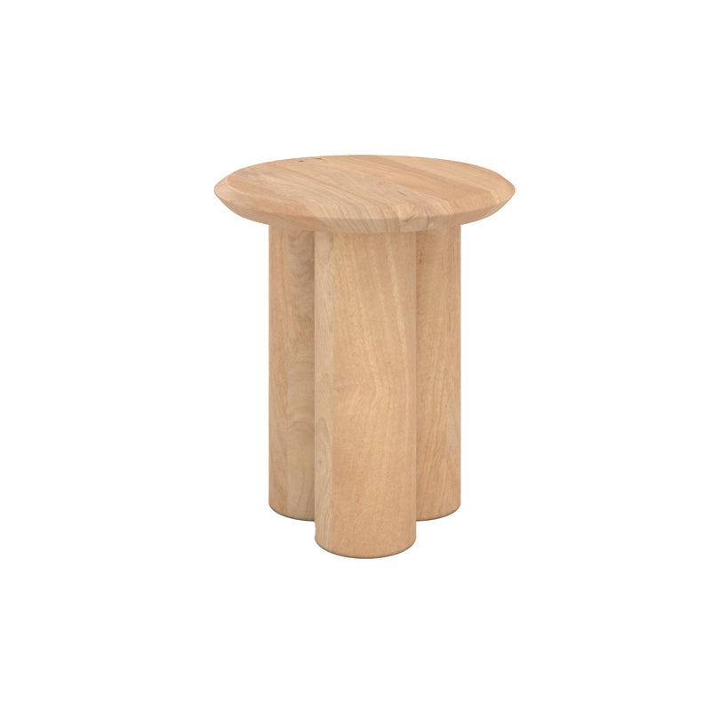 table d appoint sacha en bois de manguier diametre 40 cm fond blanc