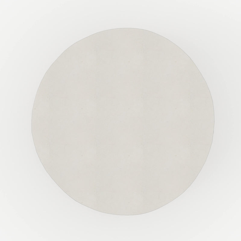 Table d'appoint ronde Santorini blanche en fibre d'argile effet béton