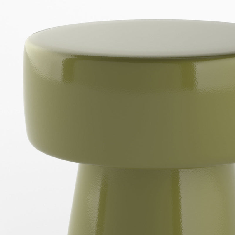Table d'appoint Athéna en métal vert D30 cm