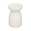 table d appoit ronde capri en beton blanc fond blanc