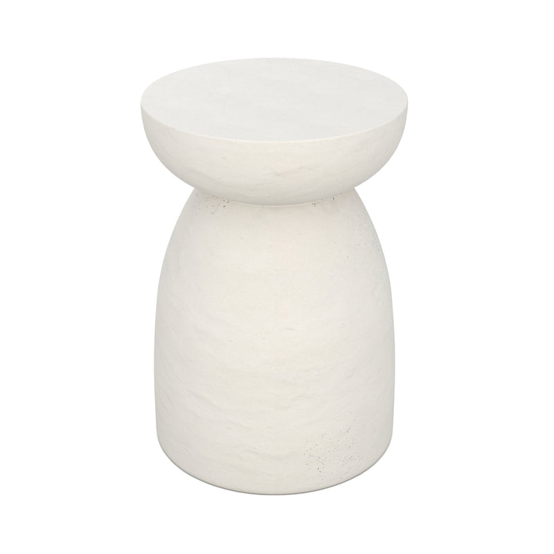 table d appoit ronde capri en beton blanc fond blanc