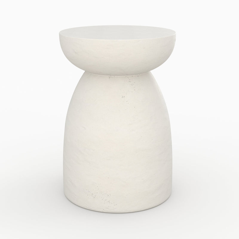 table d appoit ronde capri en beton blanc rdv deco