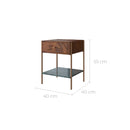 Table de chevet Doori en bois foncé