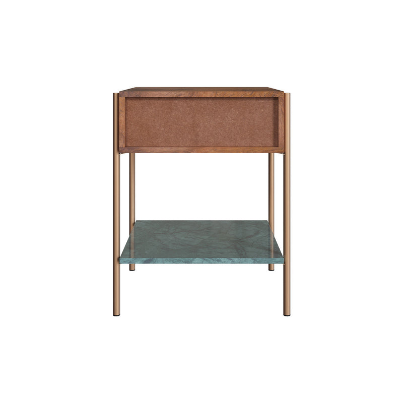 Table de chevet Doori en bois foncé